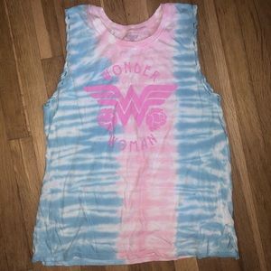 Tie dye Wonder Woman tank top